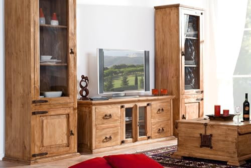 1a Direktimport Mexico Möbel TV Lowboard Fernsehtisch - Pinie massiv - Landhausstil aus Mexiko