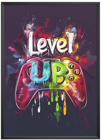 MJ-GRAPHICS® Poster Gaming Controller XBox Jugendzimmer Gaming Room, A4 Gamer Deko, PC Zimmer Deko Jungs Wand Bilder, Gaming Wand Deko Jugendzimmer Gaming XBox Poster Gaming Deko Zimmer ohne Rahmen