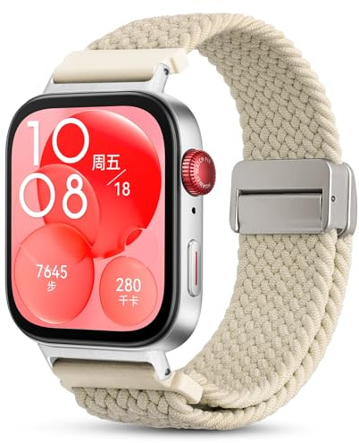 CHANRASI Cinturini Compatible con Cinturino Huawei Watch Fit 5/Fit 5 Pro/Fit 4/Fit 4 Pro/Fit 3 per Donne Uomini,Cinturino Elastico Sportivo Regolabile per Huawei Watch Fit 5 Luce di stelle