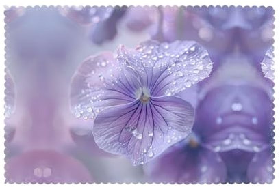 WZYWHJ Veilchen-Bilder-Tischsets für den Esstisch, 6 Stück, Tischsets, 30,5 x 45,7 cm, für Party, Küche, Esszimmer, Dekoration, waschbar, leicht zu reinigen