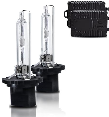 VLAND D2H LED Xenon Bulbs Conversion Kit with Ballast, headlights bulbs, 12V 55W, 6000K 3200LM, 1set, White