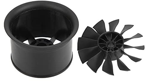 Rc Airplane Propeller, Ducted Fan Rc Ducted Fan Rc Planes 50mm Ducted Fan 12‑Blade Propeller Ducted Fan Rc Place Ducted Fan Plastic Black for 3300/4000/4600/5000KV Brushless