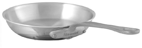 Mauviel M'Cook SB 5-Ply Stainless Steel Frying Pan With Brushed Cast Stainless Steel Handle,10.2-in, Made In France