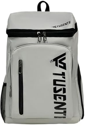 rockible Tennis Rucksack mit Schuhfach, Badminton Tasche Rucksack, Tennis Backpack Large, Badminton Backpack, Pickleball Racket Tennis Gift Bag für Outdoor Badminton Squash Schläger, Silber