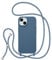 ZTOFERA Handykette Hülle Kompatibel mit iPhone 14, Liquid Silikon Handyhülle mit Umhängeband, Schutzhülle mit Band Kordel zum Umhängen Necklace Hülle für iPhone 14/13, Blau