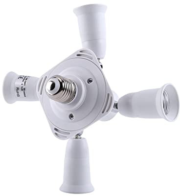 AKLOSIPY 5 in 1 E27 to E27 Socket Splitter A Converter Base Light Lamp Bulb Holder Socket for E27 Bulb A Socket Holder 3 (5 in 1)