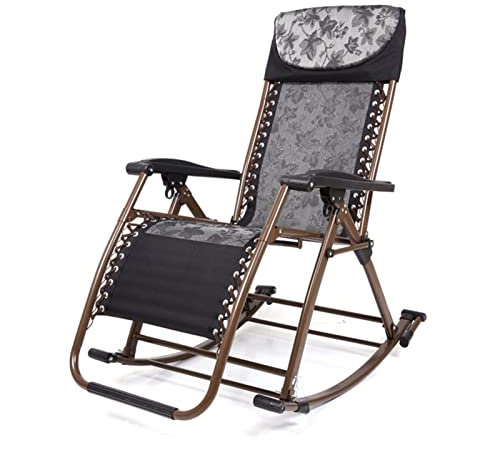 UKJYJHHFG Folding Rocking Chair Reclining Chair Rocking Chair Balcony Chair Elderly Chair Leisure Chair Adult Lunch Chair
