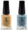 (2Pcs Set) Henna Infused Halal Nail Polish Water Permeable Nail Polish Vegan Long lasting Nail polish (Dream, Golden Beige)