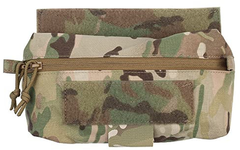 Peminkoo Tactical Vest Dangler Drop Pouch Mini Abdominal Dump Drop Pouch Fanny Pack for J.PC C.PC L.BT D3CR MK3 MK4 Plate Carrier Storage (CP)