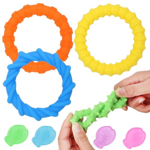 UYUYong 8 Stück Sensorischen Armbänder Wristband Fidget Dekompression Spielzeug Sensory Zappeln Anti Stress Sensorisches Stressabbau Spielzeug für Jungen Mädchen Stressabbau Angstlust