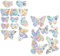 Nogeqi 19 Stück Sonnenfänger Sticker, Rainbow Suncatcher Sticker Fenster, Schmetterling Prisma Fensteraufkleber Vogelschutz, Regenbogen Fenstersticker Schmetterlinge, Aufkleber Fenster Für Vogelschlag