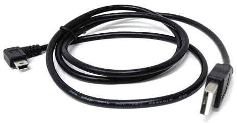 1m USB to Mini USB Cable – 90° Right Angle Data Sync & Charging Lead for Dash Cam, Car GPS, DVR, Digital Camera, PS3 Controller, MP3 Player & More 3.3ft