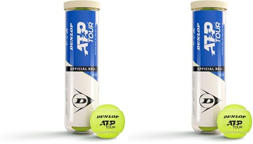 DUNLOP Tennisball ATP Tour - für Sand, Hartplatz und Rasen (4 Bälle) (Packung mit 2)
