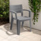 Dmora - Gartenstuhl Oberon, Gartensitz, Outdoor-Stuhl, Outdoor-Sessel, Made in Italy, 60x58 h79 cm, Grau