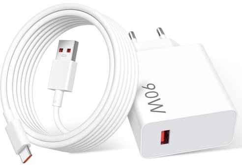 90W Chargeur Rapide avec HyperCharge Câble USB C 2m pour Xiaomi 15T Pro 15 14 13 Ultra POCO X7 F7 F6 14T, 67W Chargeur Turbo pour Redmi Note 14S 13 Pro5G 13 Lite13T Mix Flip Pad 7 Pro POCO M6 X6 F5