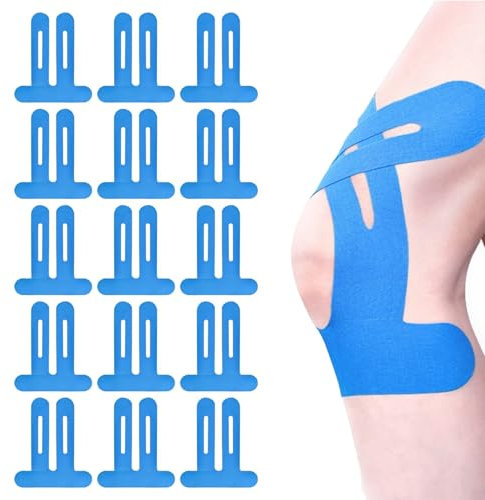 15 Stück Precut Kinesiotapes,Knie Tape,Tape Sport,Mit Perfektem Trage Komfort Bondage Tape Für Joints Support Muskel,Schmerzlinderung Mit Perfektem Trage Komfort Wasserfestes Elastisches