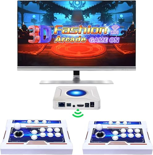 [39800 giochi in 1] Pandora Box 3D Arcade Game Console, Doppio Joystick Wireless, Funzione WiFi per aggiungere giochi online, compatibile PC e proiettore e TV, 4 giocatori, elenco dei preferiti delle
