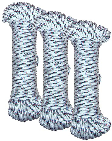 Future 213132 Cordon tressé polypropylène Tricolore 5 mm x 15 m (Lot de 3)