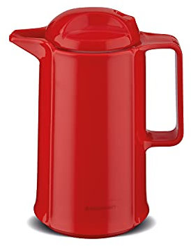 ROTPUNKT Isolierkanne 460 Marlis 0,6 l Zweifunktions-Drehverschluss | BPA Frei- gesundes Trinken | Made in Germany | Warm + Kalthaltung | Glaseinsatz | Cayenne