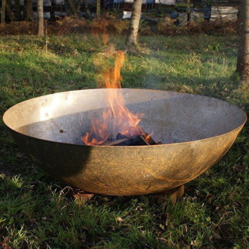 Mild Steel Bowl Fire Pit - 600mm Diameter x 190mm High