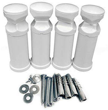 Set of Universal Brackets for Heated Towel Rail Radiator (White)