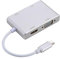 4 in 1 Hub USB-C/Type-C to VGA & DVI & HDMI & USB Adapter