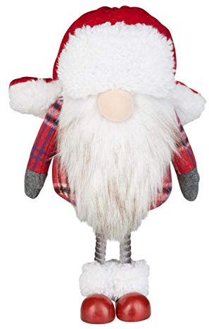 Idena 31865 - Dekoration Wichtel mit Tschapka, Größe ca. 32 cm, Weihnachtswichtel, Weihnachten, Winter, Wichtelmännchen, Weihnachtsmann
