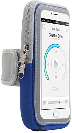 Sportarmband kompatibel für Apple iPod 3/4 / 5/6, iPhone 12 Mini Armband Handy Halter Case für Training, Laufen, Joggen und Fitness - Dealbude24 Armtasche Klein Blau