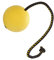 DINGO GEAR Training Ball 30 cm Handle Floating on Water Filled Rubber Dog Toy with String Pulled Through the Inside for Dog Training Retrieve Agility Reward Fun Yellow S02703
