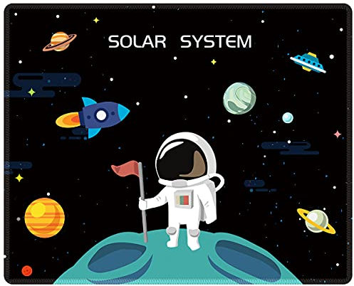 Qisan Gaming Mouse Pad/Mat for Computer Laptop 10.23x8.26x0.08 Keyboard Pad Desk Pad with Anti-slip Rubber Base Rectangle Mouse Pad Mat-Astronaut