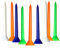 LOVMEAD Golf Tees Kunststoff 83 mm 60 Stück, Langlebigem Golftees Kunststoff Lang Orange Weiß Blau Schwarz Grün Gemischte Farbe, Professional Unzerbrechliche Golf Tees Plastik (83mm-60 Stück)