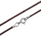 Handmade 1mm Real/Genuine Black/Brown Leather Cord 925 Sterling Silver Necklace 11 Lengths Available (16, Brown)