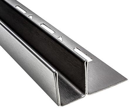 Glas-Fliesenprofil Edelstahl Klemmprofil Wandprofil V2A 2m H19mm 13mm-Glas gebürstet