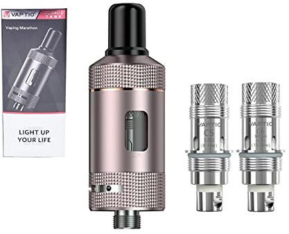 VAPTIO Cosmo 2 Tank 2,0 ml Sub-Ohm-Tankkapazität mit 2 Stück Cosmo-Spule,kein E-Liquid kein Nikotin(Cosmo 2 tank Gold)