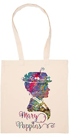 Hopestly Mary Poppins Artistic Profile Tasche Wiederverwendbar Einkaufen Lebensmittel Baumwolltuch Tote Reusable Shopping Bag