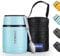 Healter 500ml Termo Comida Caliente Acero Inoxidable Fiambrera Termica Termo Sopa con Bolsa Aislada e Cuchara Plegable Mantener Caliente Durante 12 horas para adultos y niños(Azul)