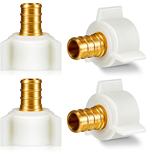 Fabbay 4 Pack 1/2 Inch Pex Fittings 1/2 NPT Female Threaded Swivel Adapter