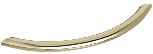 OBF-Online-Discount 72 1393 02 Grimme Basic Schubladengriff Meduna Möbelgriff (gebogen) ø 10 mm, Breite 115 mm Griff Stahl, vermessingt poliert, Lochabstand 96 mm