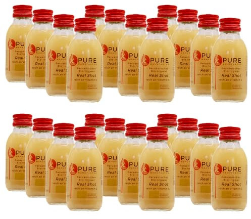 Pure Shot - Zenzero di mela biologico e vegano, senza zucchero, senza additivi, 100% biologico (DE-ÖKO-005), 24 x 100 ml