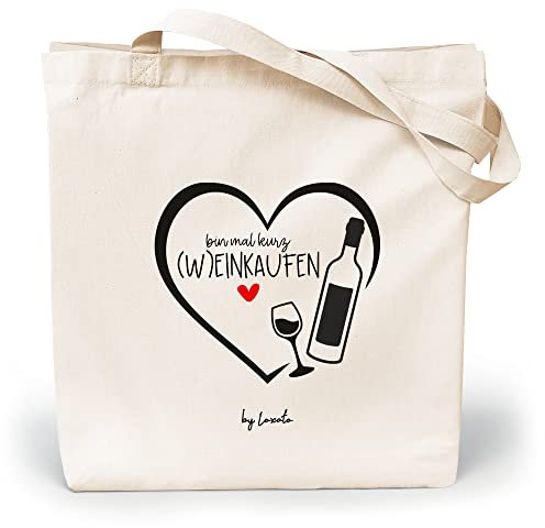Loxato Canvas Tote Bag mit Spruch - Stoffbeutel Bedruckt Lustig - Einkaufstasche mit Motiv - Jutebeutel Bedruckt Lustig - Baumwolltasche Bedruckt - Jutebeutel Spruch