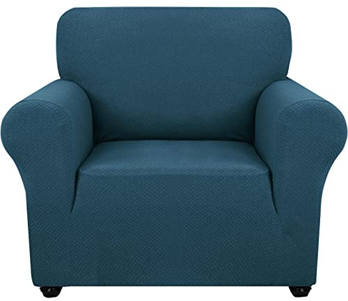 Ystyle Sofa überzug 1 Sitzer Mit Armlehne, Stretch Sofabezug rutschfest, Modern Sofa Cover Für Hunde Haustiere, Atmungsaktiv Couch überzug Mit Elastic Bottom, Türkis