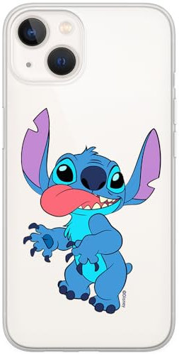 ERT GROUP mobile phone case for Iphone 13 MINI original and officially Licensed Disney pattern Stitch 012 optimally adapted to the shape of the mobile phone, partially transparent