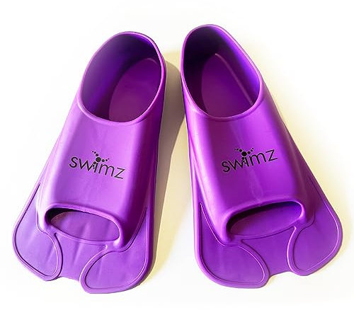 Swimz Missile Palmes d'entraînement à lame courte Violet Taille M 40/42