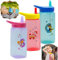 1x Random Paw Patrol Water Bottle with Straw 420ml Plastic Water Bottle Square, 16cm BPA Free Straw Sipper for Kids 6+ Months
