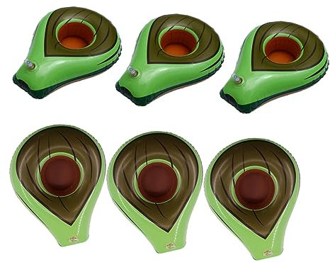 6st Avocado-becherhalter Spaß Für Getränkehalter Poolgetränk Schwimmt Tassenmatten Für Sommerpartys Aufblasbare Untersetzer Sommerpool Pvc Der Sommer Pool-party Wiederverwendbar