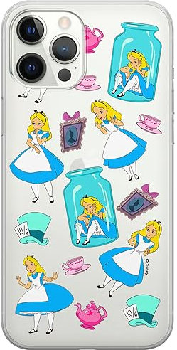 ERT GROUP mobile phone case for Iphone 12 PRO MAX original and officially Licensed Disney pattern Alice 011 optimally adapted to the shape of the mobile phone, partially transparent