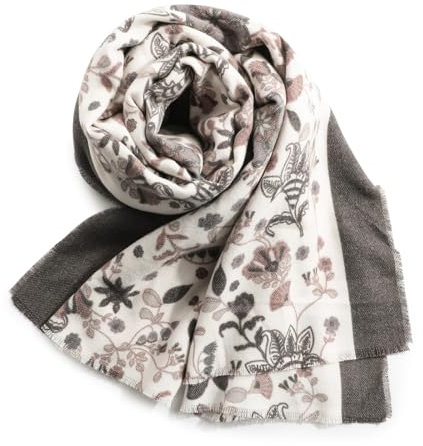 Superora Bufanda Caliente Bufandas Suaves para Mujeres Estolas Envolturas y Chales Patrón Impreso Floral 190cm*65cm