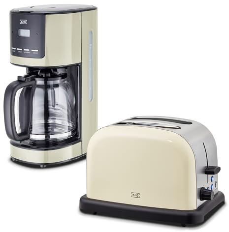 KHG Frühstücksset, bestehend aus einem Toaster und einer Kaffeemaschine verleihst du deiner Küche einen Hauch von Nostalgie