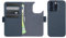 HANS/SON Handyhülle aus Echtleder kompatibel mit iPhone 15 Pro Max, Navy Blau, Lederhülle mit Kartenfächern und MagSafe, stoßfeste Klapphülle