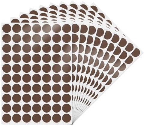 YIKIADA Braun Runde 19 mm Punktaufkleber Selbstklebende Markierungspunkte Wasserdicht Klebepunkte Aufkleber Kleine Farbkodierung Etiketten 700 Stück